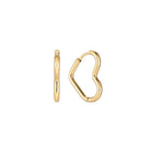 Love Heart Outline Hoop Earrings - GLITZ N PIECES