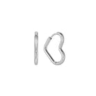 Love Heart Outline Hoop Earrings - GLITZ N PIECES