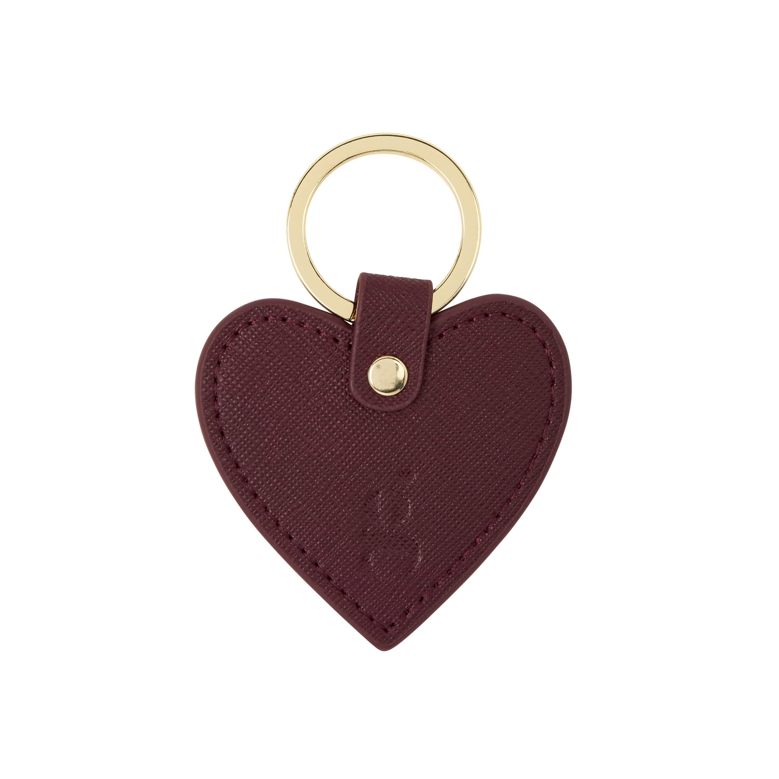 Love Heart Keyring - Burgundy - GLITZ N PIECES