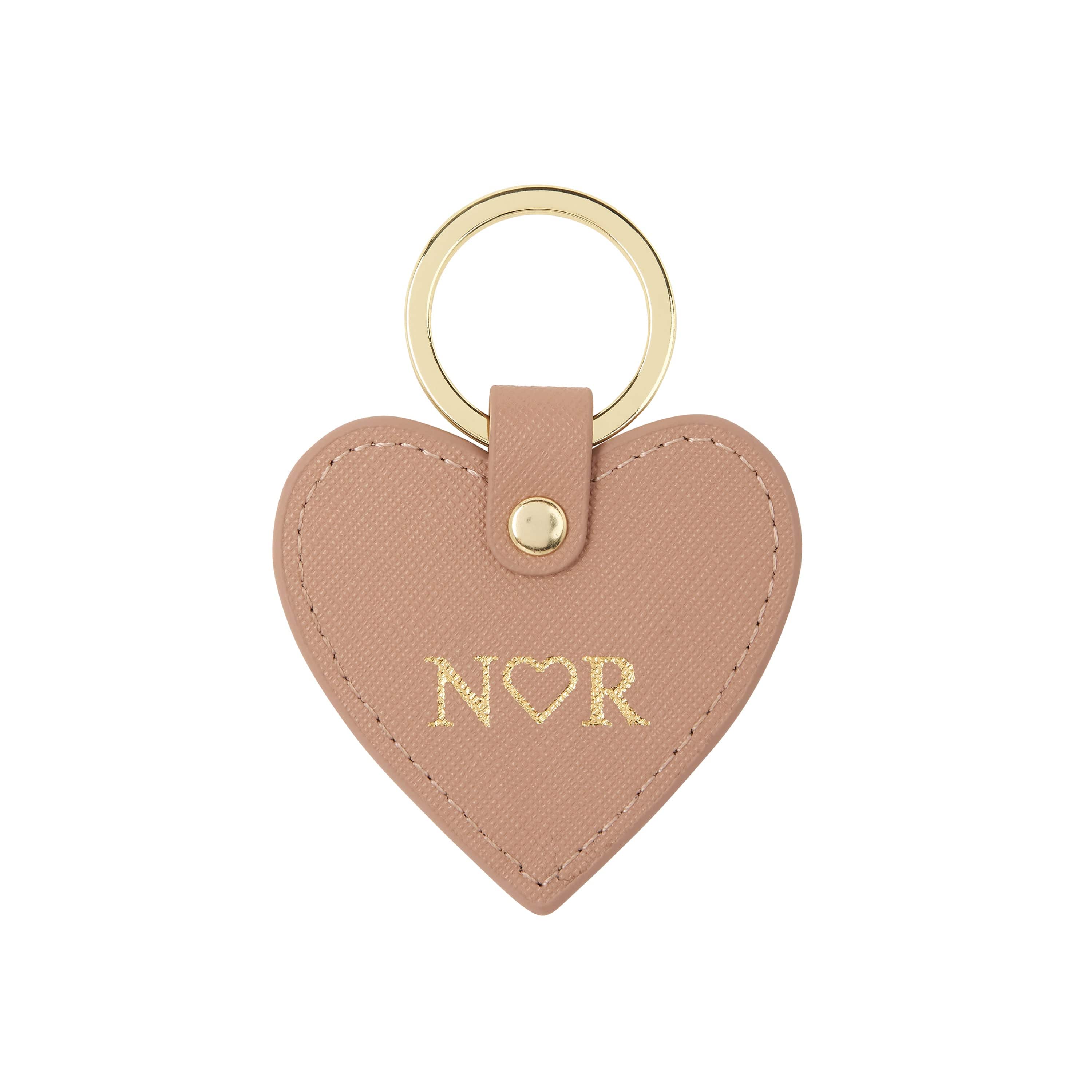 Love Heart Keyring - Nude - GLITZ N PIECES